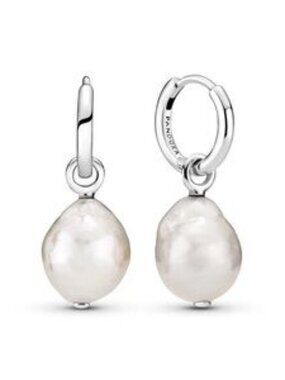 Pandora Silver Pearl Earrings